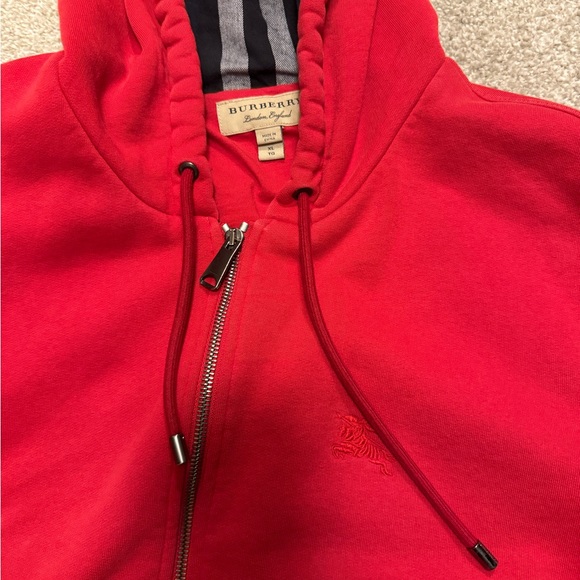 Men’s Burberry zip up sweater (red) - Picture 3 of 5